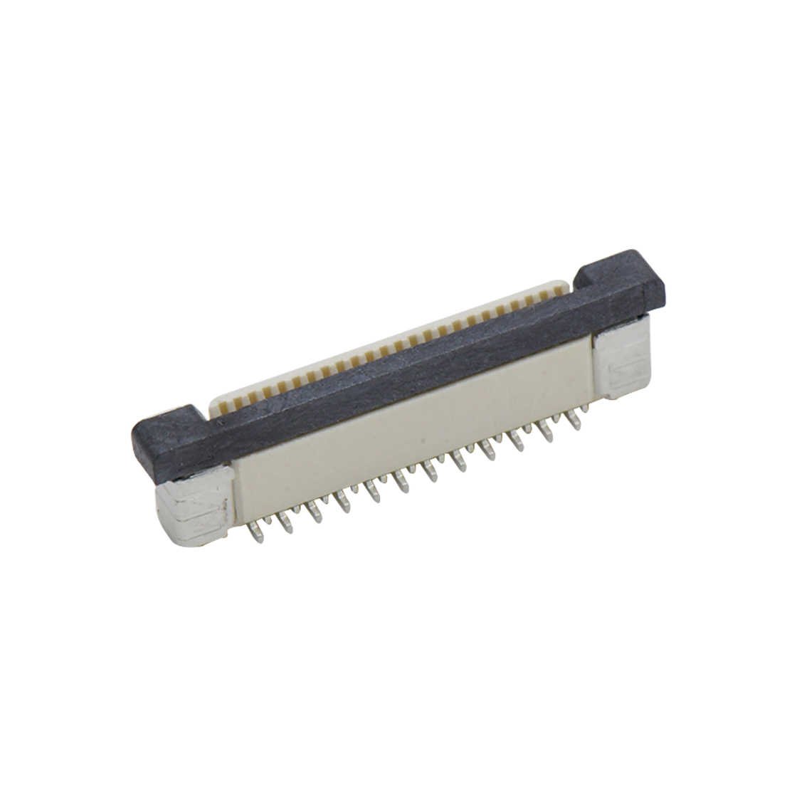 Pitch 0.50mm H4.5mm立贴抽屉式正脚位 FPC 24pin 本色 镀雾锡